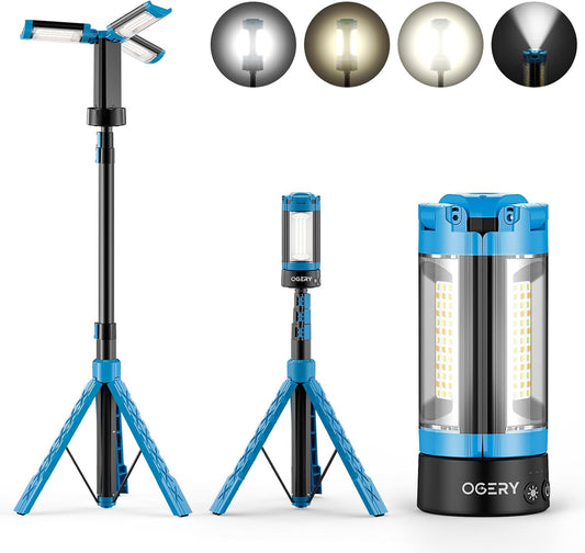 Rechargeable 10000mAh Camping Light with Stand 6.5 ft Max Height