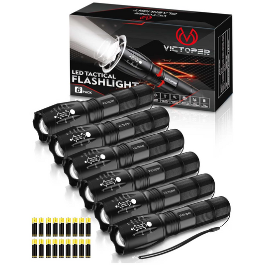 Victoper LED Flashlight 6 Pack